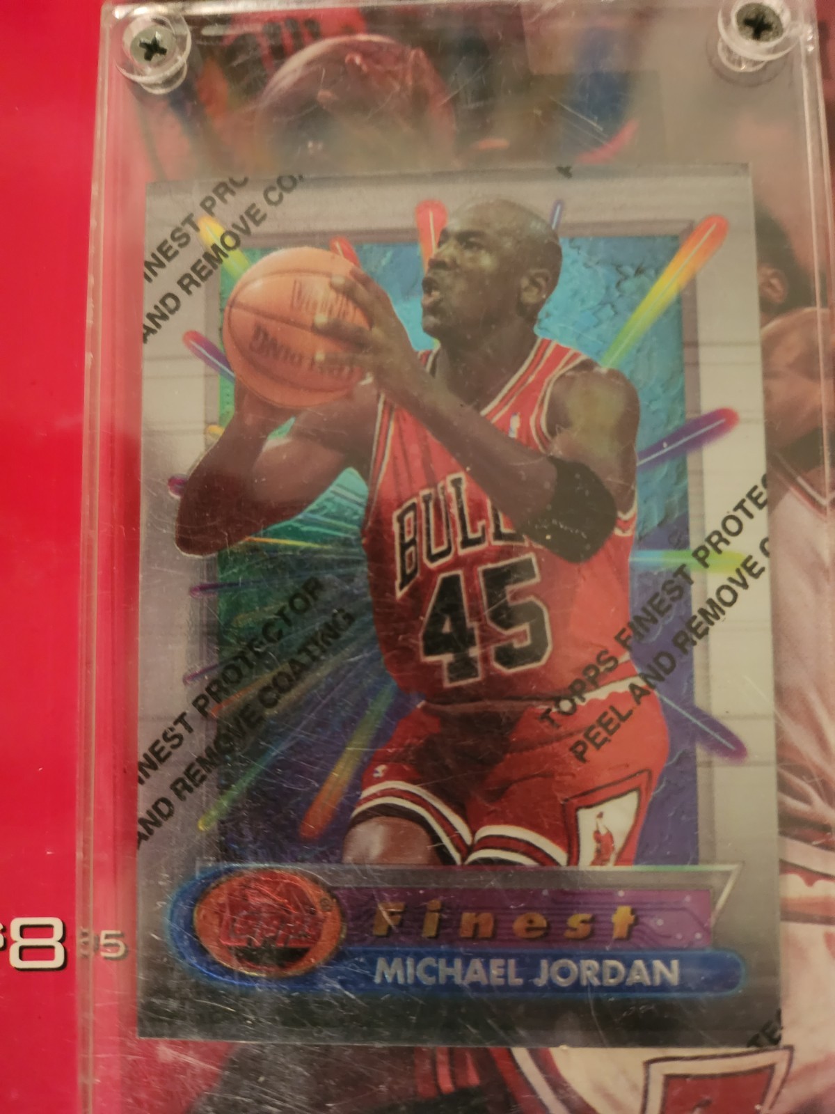 Michael Jordan 1994-95 Topps Finest #331 Chicago Bulls Card w/￼ Protector Rap