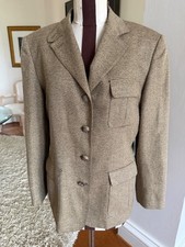 VTG Lauren Ralph Lauren Womens Equestrian Blazer Wool/Silk/Linen 12 Made in USA