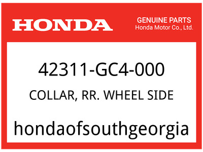 Honda OEM Part 42311-GC4-000 COLLAR, RR. WHEEL SIDE | eBay