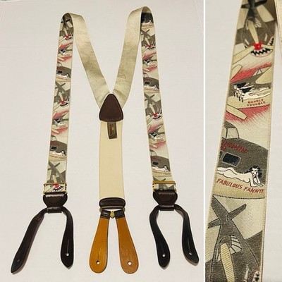 TRAFALGAR SUSPENDERS DOUBLE TROUBLE WORLD WAR TWO WW2 THEME