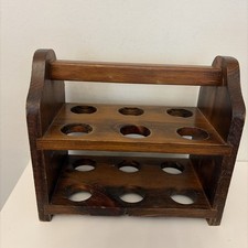 Vintage Wooden Egg Rack Carrier 12 Hole Dozen Eggs farmhouse Kitchen Decor Prop