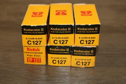 Lot of 5 KODAK Kodacolor II C127 Color Negative Film Expired & 1 roll of Verich