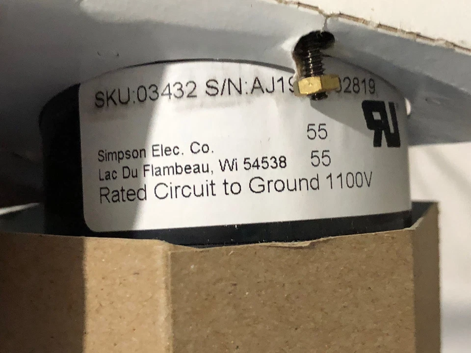 Simpson 03432 Model 55MD Round Analog Panel Meter 0-75 ACA NOS Amps UNL New Rugg - Image 3 of 4