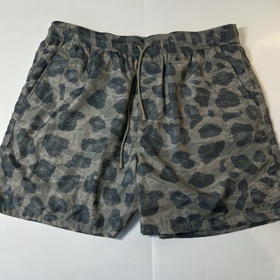 NWOT Stampd Gray Digital Leopard Swim Trunks Men's Size XL
