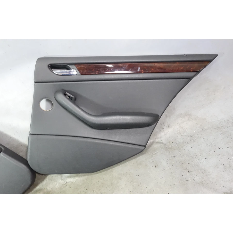 BMW E46 3-Series 4door Rear Interior Door Panel Trim Skin Black Vinyl 1999-2006 - Image 4 of 4