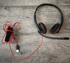 Plantronics 655 DSP USB Wired Headphones. Tested Black and Red Great Condition