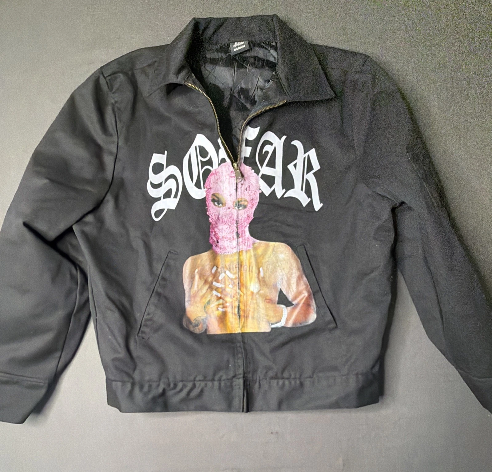 custom denim jacket men large size M (74)