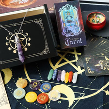 96pcs Natural Crystal Witchcraft Kit Healing Set Witch Magic Quartz