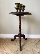 French Bobbin Pedestal Table 