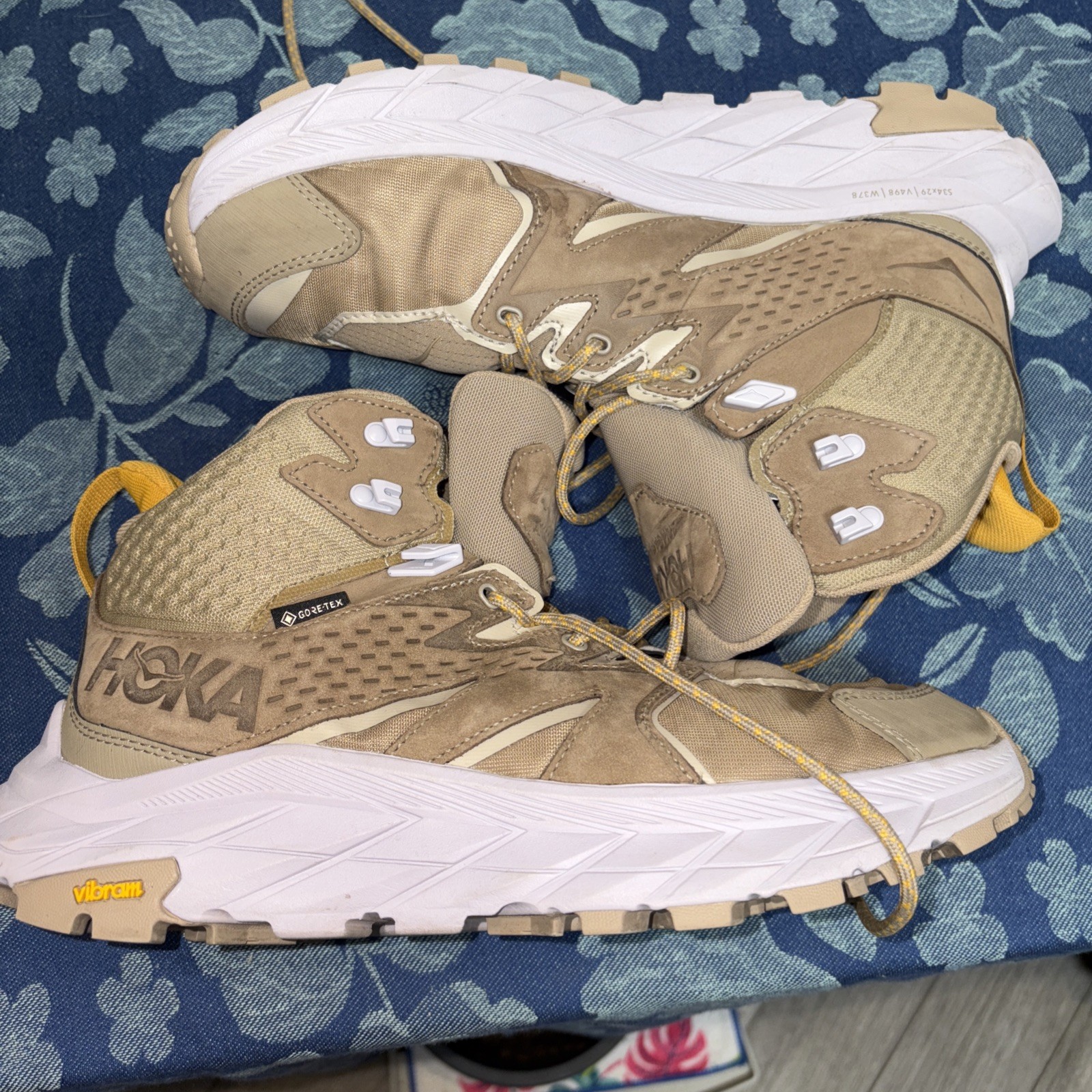 SAOLA Scarpe da trekking Hoka One donna Anacapa mezza suola Goretex taglia 10B marrone chiaro