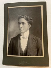 Cabinet Photo Handsome Male Bow Tie Ernest Lee, Iola Kansas, IA State College