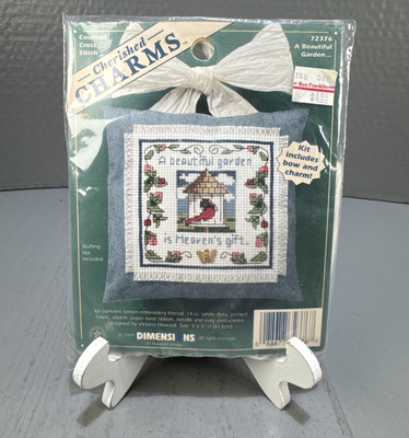 Dimensions Cherished Charms Beautiful Garden Counted Cross Stitch #72376 5x5''