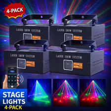 4pcs 3W Stage Projector Laser Lights iOS Android RGB Animation DMX DJ Party Show