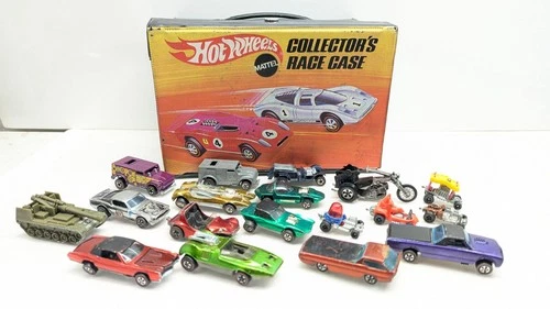 Vintage 1960s 1970s Original Hotwheels Redline Lot With Case  Mustang El Dorado