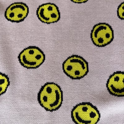 🙂💗Golf Wang Smiley Face Sweater Tyler The Creator Pink Cotton