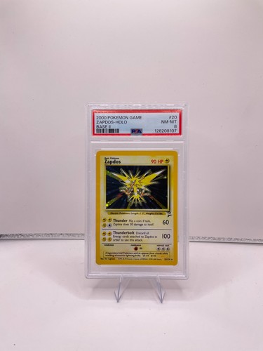 Pokemon Zapdos 20/130 WotC Base Set 2 Holo Rare PSA 8*