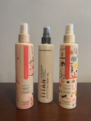 Pure Romance Hydrating Body Oil ~ 7 fl oz 210 ml (Lot Of 3)  Brand New Sealed  
