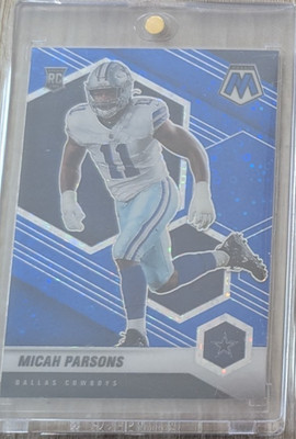 2021 Panini Mosaic Prizm No Huddle Blue 09/75 Micah Parsons No. 362