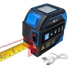 4-in-1 Laser Tape Measure with Laser Level Crosshairs 130ft/40m La... Fast Ship