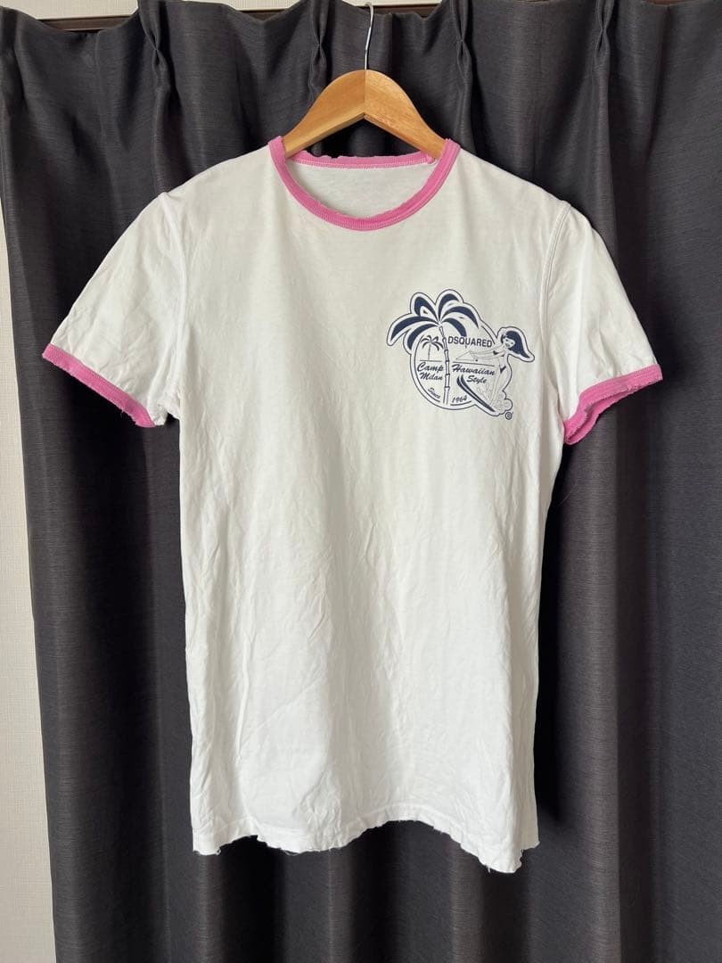 Dsquared2 Ringer T-shirt Damaged Processing Used … - image 1