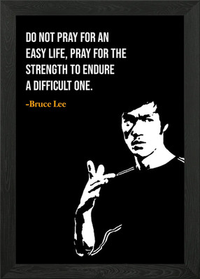 Bruce Lee quotes Framed Wall Art Poster Canvas Print Picture