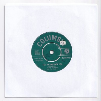 (AL267) Cliff Richard & The Shadows, Fall In Love With You - 1960 - 7 inch vinyl