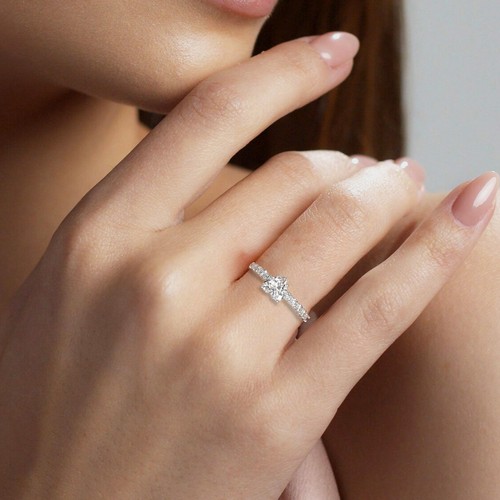 2.50ct Heart Lab Grown Diamond Ring 14K Solid White Gold IGI Certificate 50045 - Picture 6 of 6