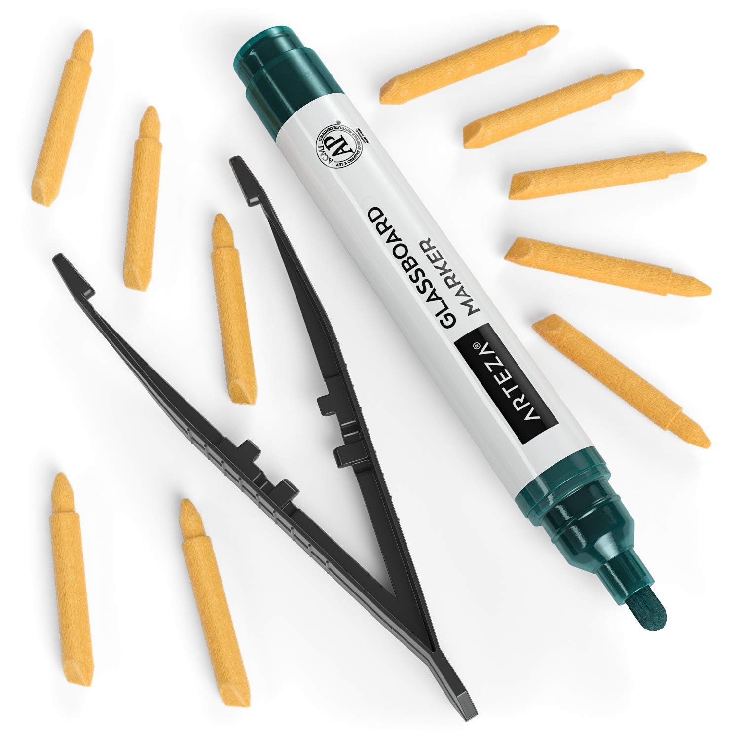 ARTEZA Glass Board Markers, 20 Pack Assorted Colors for Office Product