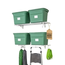 Heavy Duty Garage Shelf Wall Mount – Wall-Mounted Shelving for Storage & Orga...