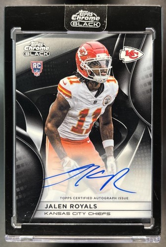 Jalen Royals 2025 Topps Chrome Black #RAU-JR Rookie Auto RC Chiefs AS6