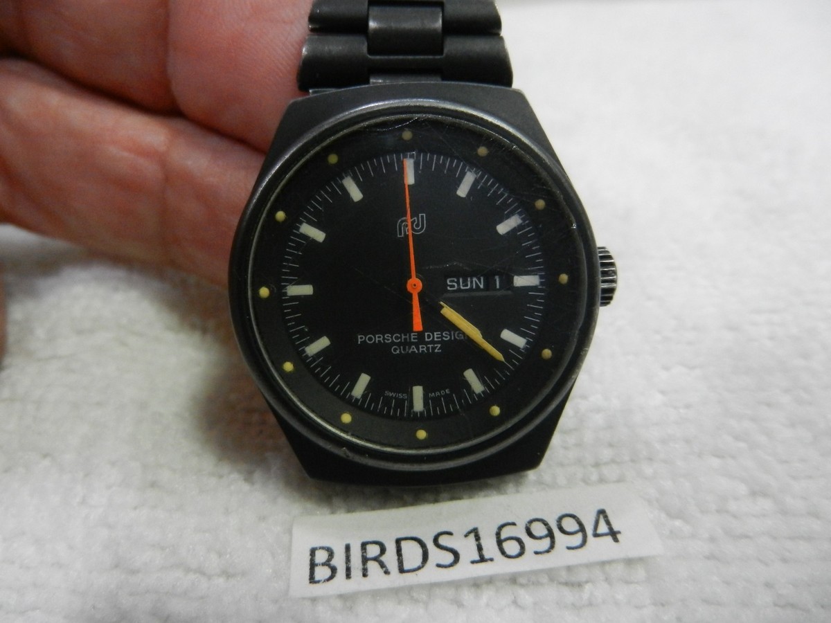 VINTAGE PORSCHE DESIGN WOMEN'S 7050 S BLACK WRIST WATCH