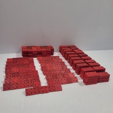 VTG American Bricks Pressed Wood Interlocking 250 Red Halsam Products
