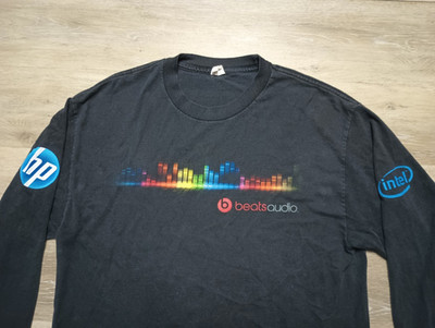 Beats Audio vtg Promo T Shirt HP Intel long sleeve tee sz Large Dr. Dre Tech