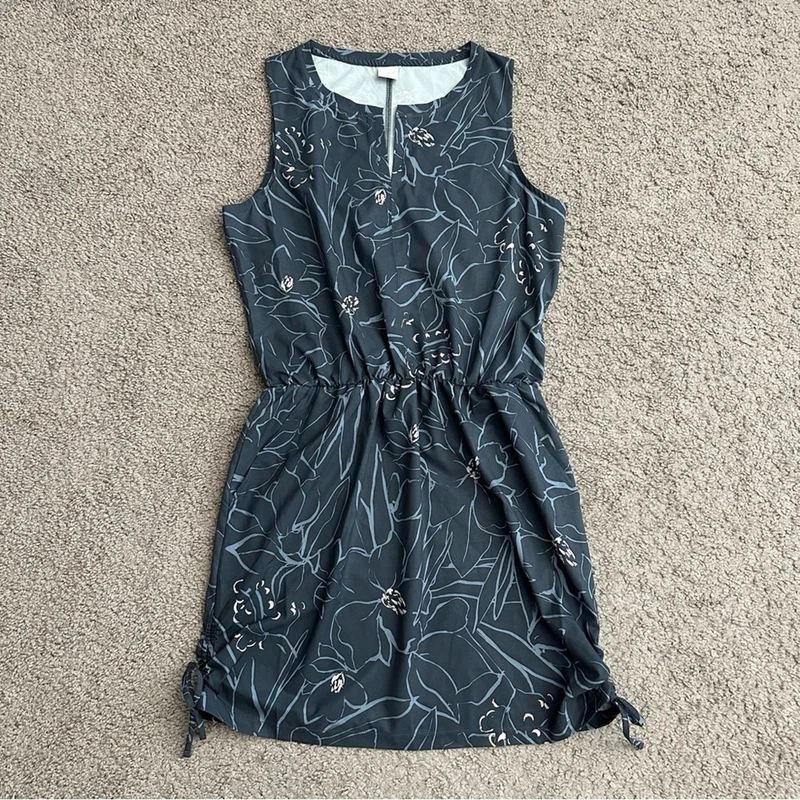 lole dress floral side ruched hem summer beach pool 