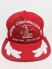 Vintage USA MADE Hixson Construction Scrambled Eggs Trucker Hat Snapback Cap