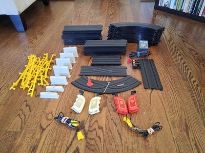 Tyco Slot Car Tracks - 42 Pieces Of Track + Controllers Rails More HO Scale 70'S