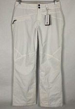 Obermeyer NWT Womens Malta Snow Ski Pants Size 10 White Thermore Insulated New