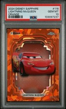 2024 Topps Chrome Disney Sapphire Lightning McQueen /25 Orange PSA 10 Gem Mint