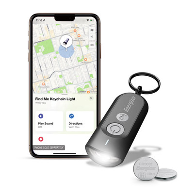 Energizer Apple Find My Key Device Tracker Keychain LED Flashlight for Everyday 