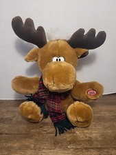 Singing Animated Christmas Moose Reindeer Plush Animal  Grandma Got Run Over  