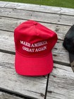 2x Lot Vintage 2016 MAGA Hat Genuine Cali-Fame Made USA Red Camo Orange Trump — photo 2