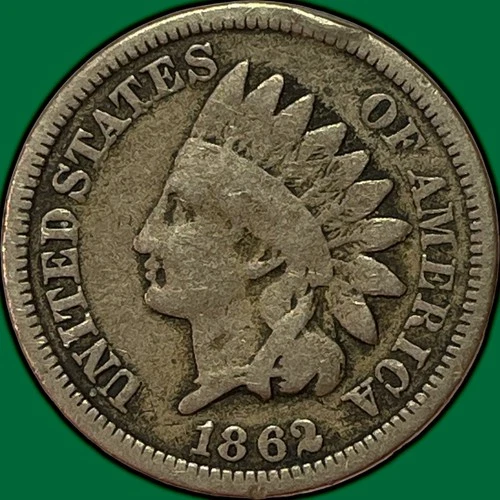 1862 Indian Head Cent Very Good VG Coin #35198