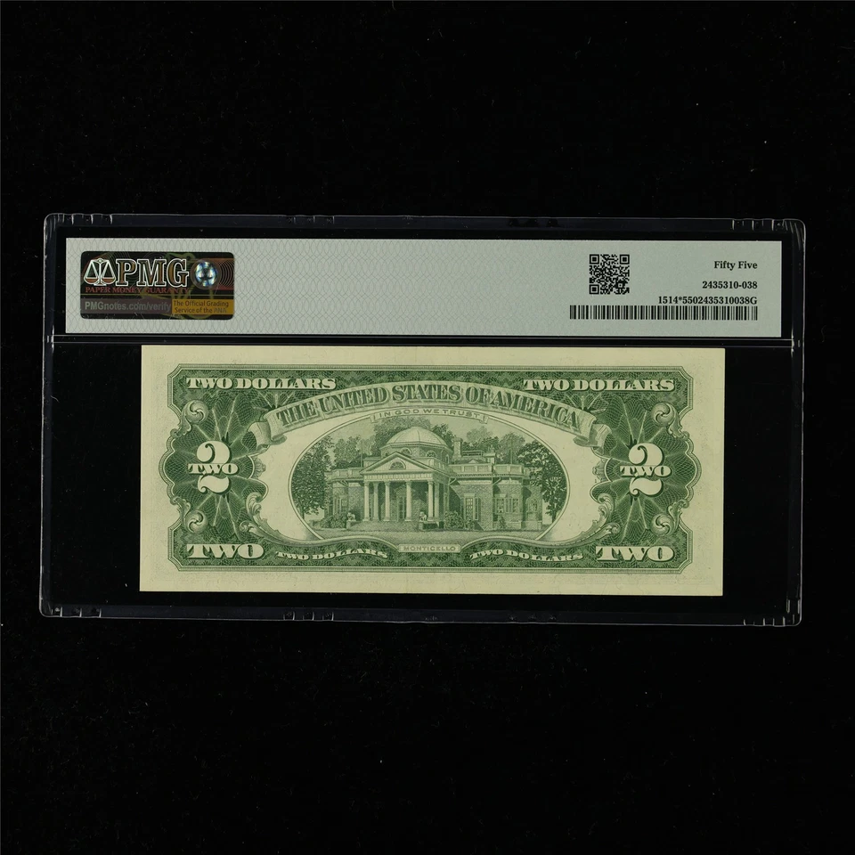 1963A Legal Tender Note 2 Dollars Fr#1514* PMG 55 About UNC - Image 2 of 4