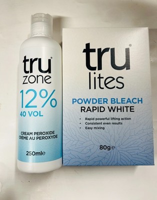 Sets Truzone Creme Peroxid 12% 250ml & Rapid White Hair Bleach 80G.