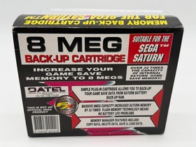 Datel Official OEM Sega Saturn 8 MEG MB Back-up Cartridge Memory Card