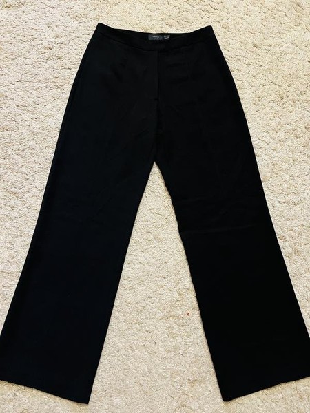 Women Pinko Trousers Black Polyester 36