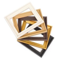 8x10 Solid Wood Canvas Floater Frame, Wood Floating Frames, 8"x10" Gold