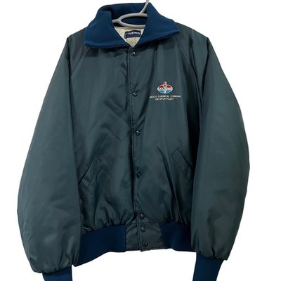 Vintage Amoco Chemical Company Full Snap Jacket Men's XL Blue