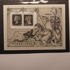GB Royal Mail Presentation pack Mini Sheet 1840 1990 One Penny 20p