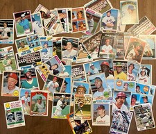 Vintage Baseball Card Lot of 62: 1960s 1970s LOW GRADE Stars and Commons